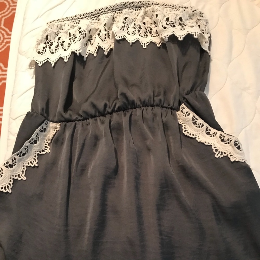 Strapless crochet dress